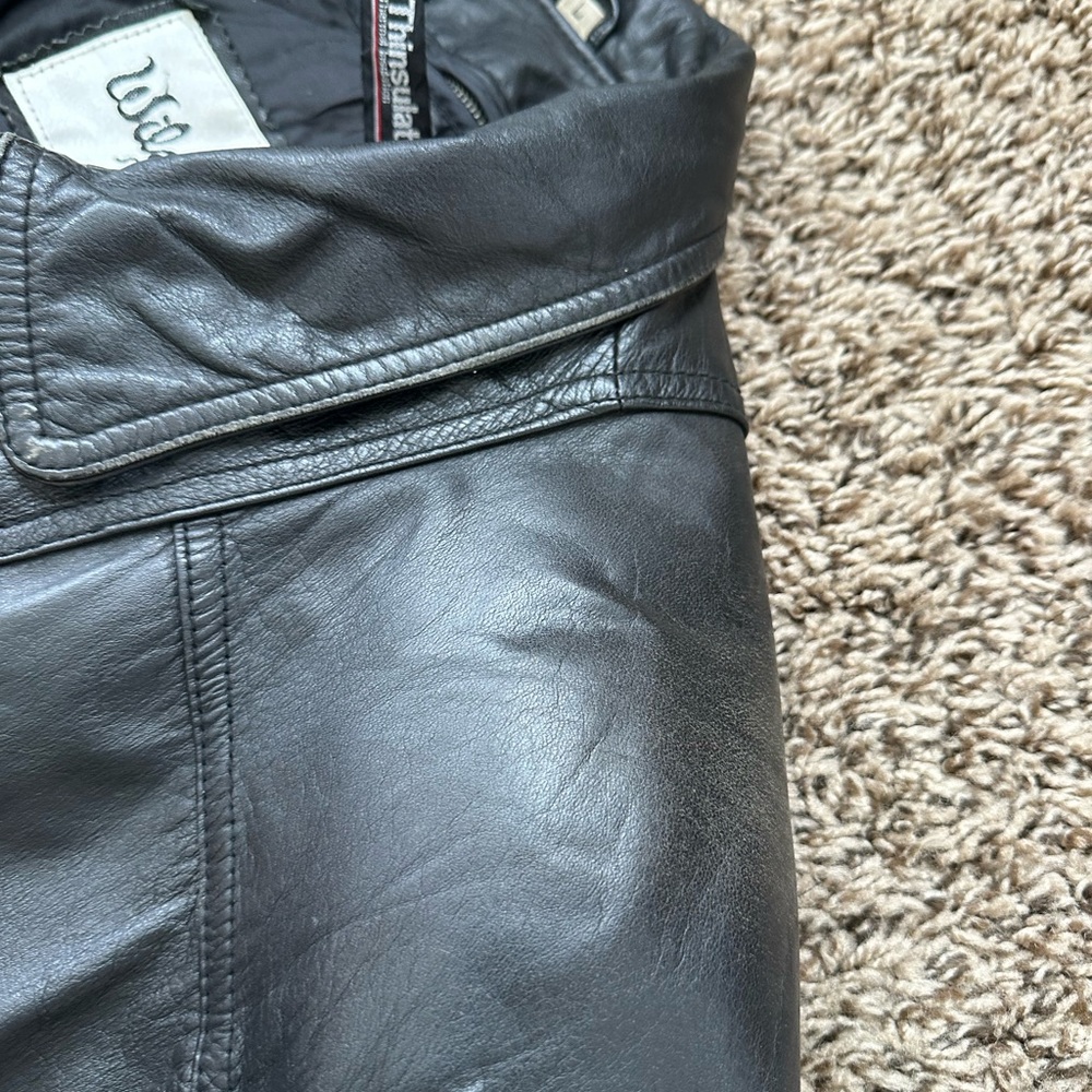 Wilsons Leather Jacket Motorcycle Bomber THINSULATE Large Men’s Vintage - Picture 14 of 16